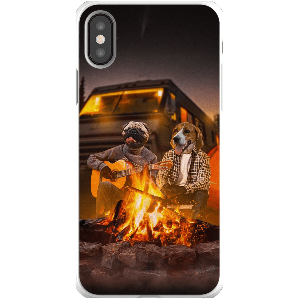 Funda personalizada para teléfono con 2 mascotas &#39;The Campers&#39;