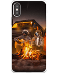 Funda personalizada para teléfono con 2 mascotas 'The Campers'