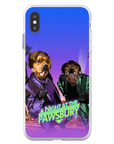 Funda personalizada para teléfono con 2 mascotas 'Una noche en Pawsbury'