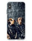 Funda personalizada para teléfono con 2 mascotas 'The Navy Veterans'