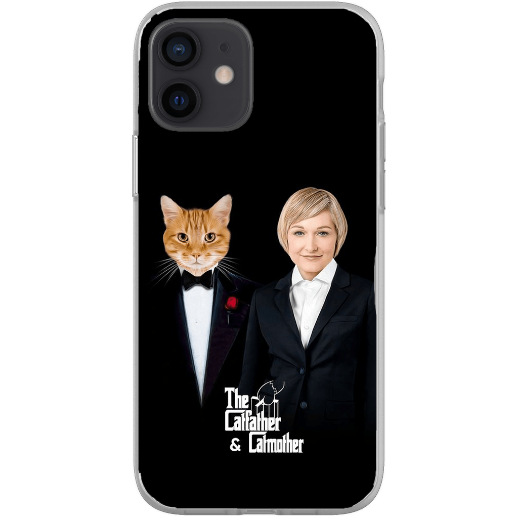 Funda para teléfono personalizada &#39;El padre gato y la madre gato&#39;