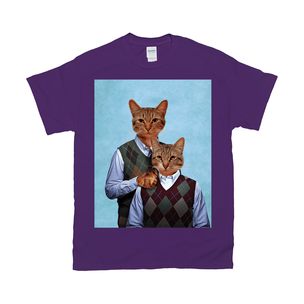 Camiseta personalizada para 2 mascotas &#39;Step-Kitties&#39; 