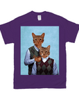 Camiseta personalizada para 2 mascotas 'Step-Kitties' 