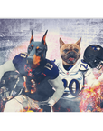 Manta personalizada para 2 mascotas 'Baltimore Doggos'