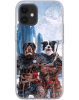 Funda personalizada para teléfono con 2 mascotas 'The Viking Warriors'