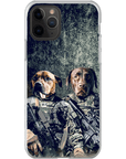 Funda personalizada para teléfono con 2 mascotas 'The Army Veterans'