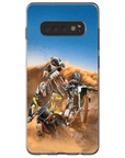 Funda personalizada para teléfono con 3 mascotas 'The Motocross Riders'