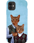 Funda personalizada para teléfono con 2 gatos 'Step Kitties'