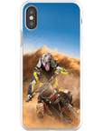 Funda para móvil personalizada 'El piloto de motocross'