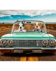 Póster personalizado con 2 mascotas 'The Lowrider'