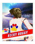 Lienzo personalizado para mascotas 'Ricky Doggy'