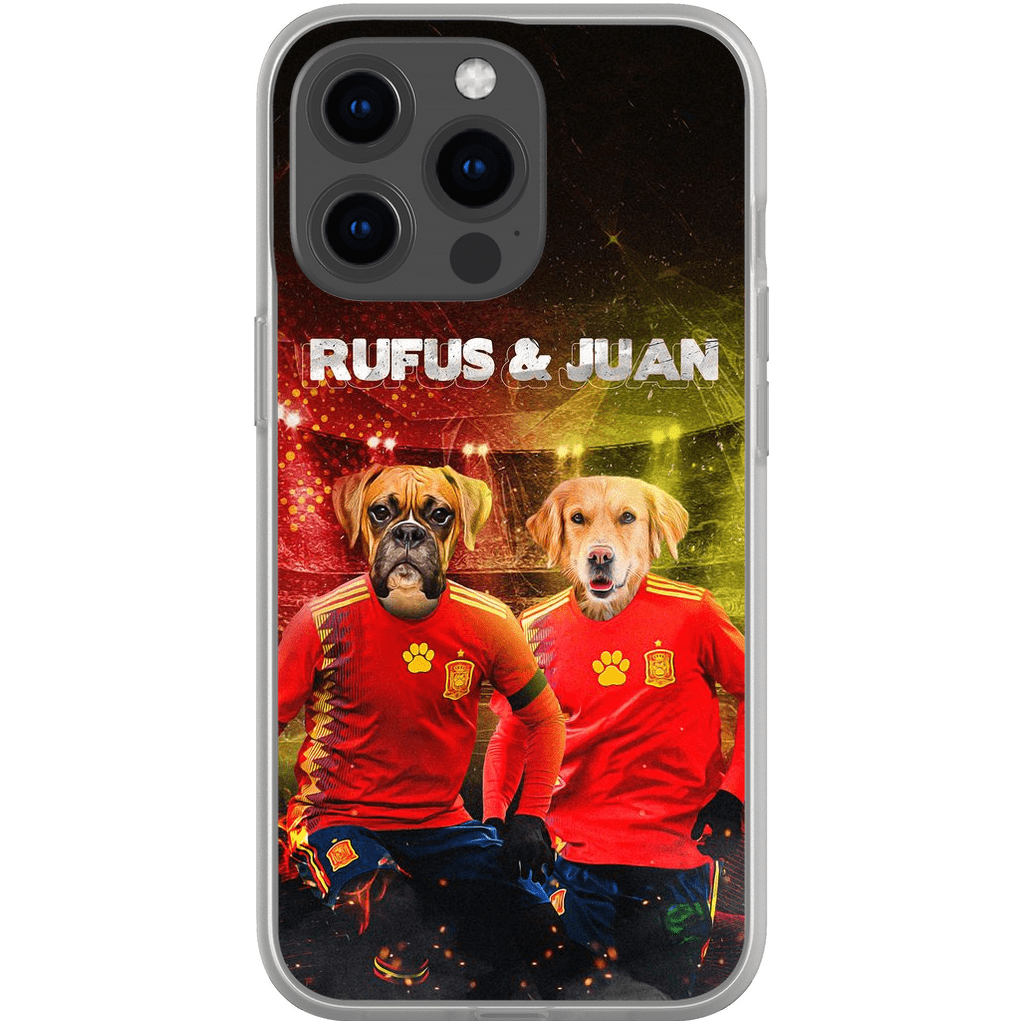 &#39;Spain Doggos&#39; Funda personalizada para teléfono con 2 mascotas