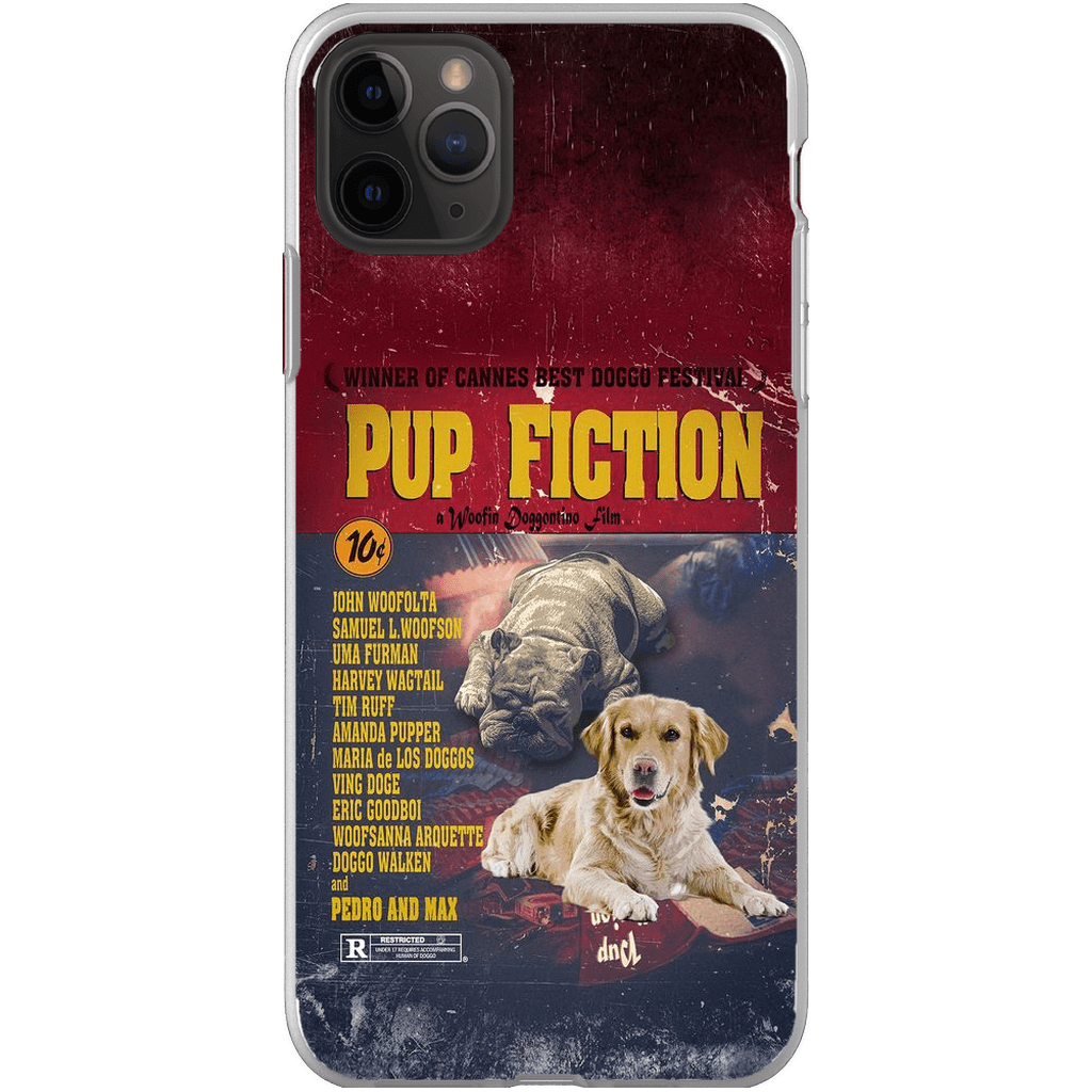 Funda personalizada para teléfono con 2 mascotas &#39;Pup Fiction&#39;