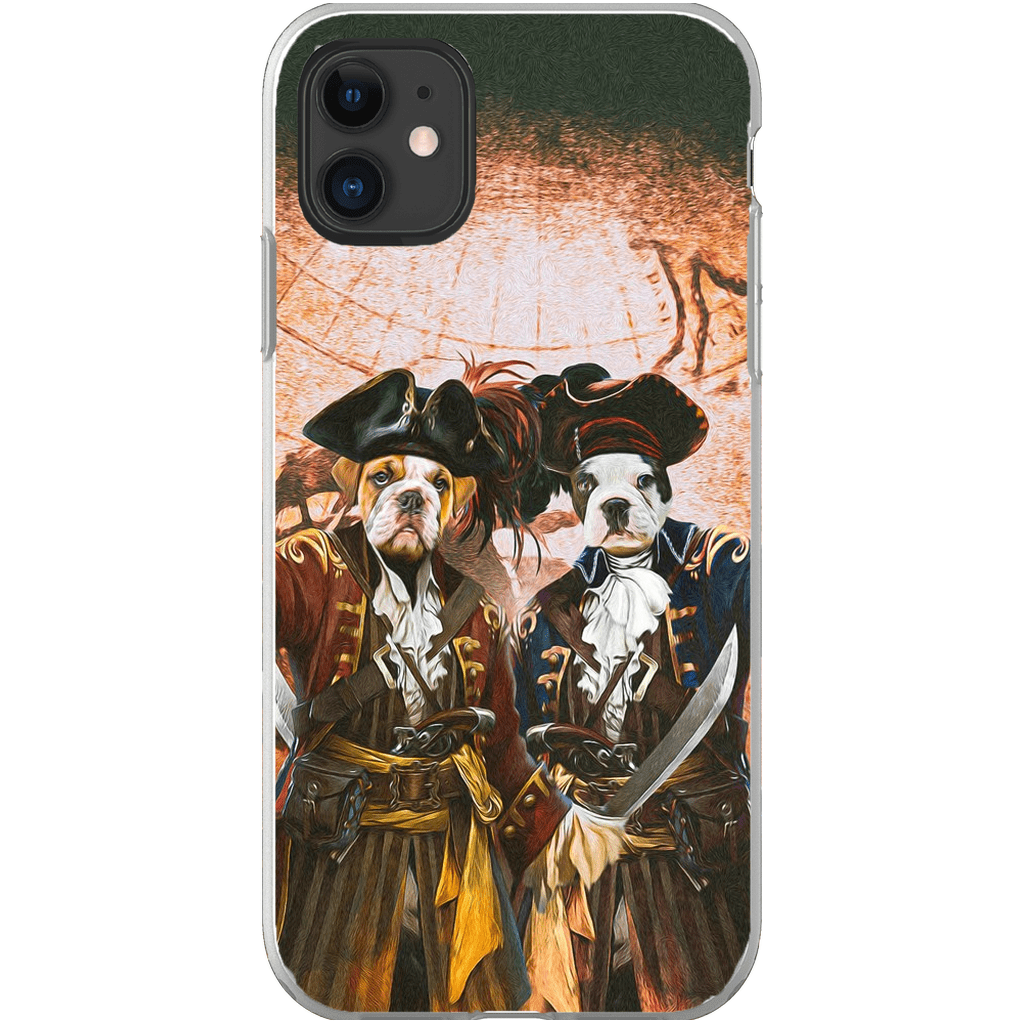 Funda personalizada para teléfono con 2 mascotas &#39;Los Piratas&#39;