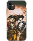 Funda personalizada para teléfono con 2 mascotas 'Los Piratas'