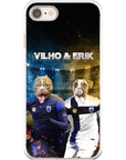 Funda personalizada para teléfono con 2 mascotas 'Finland Doggos'