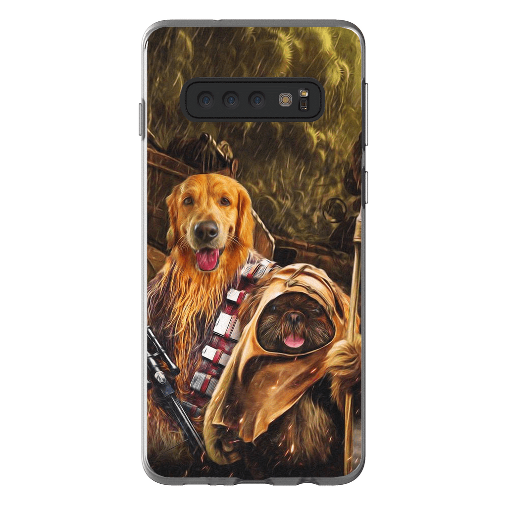 Funda personalizada para teléfono con 2 mascotas &#39;Chewdogga &amp;amp; Dogg-E-Wok&#39;