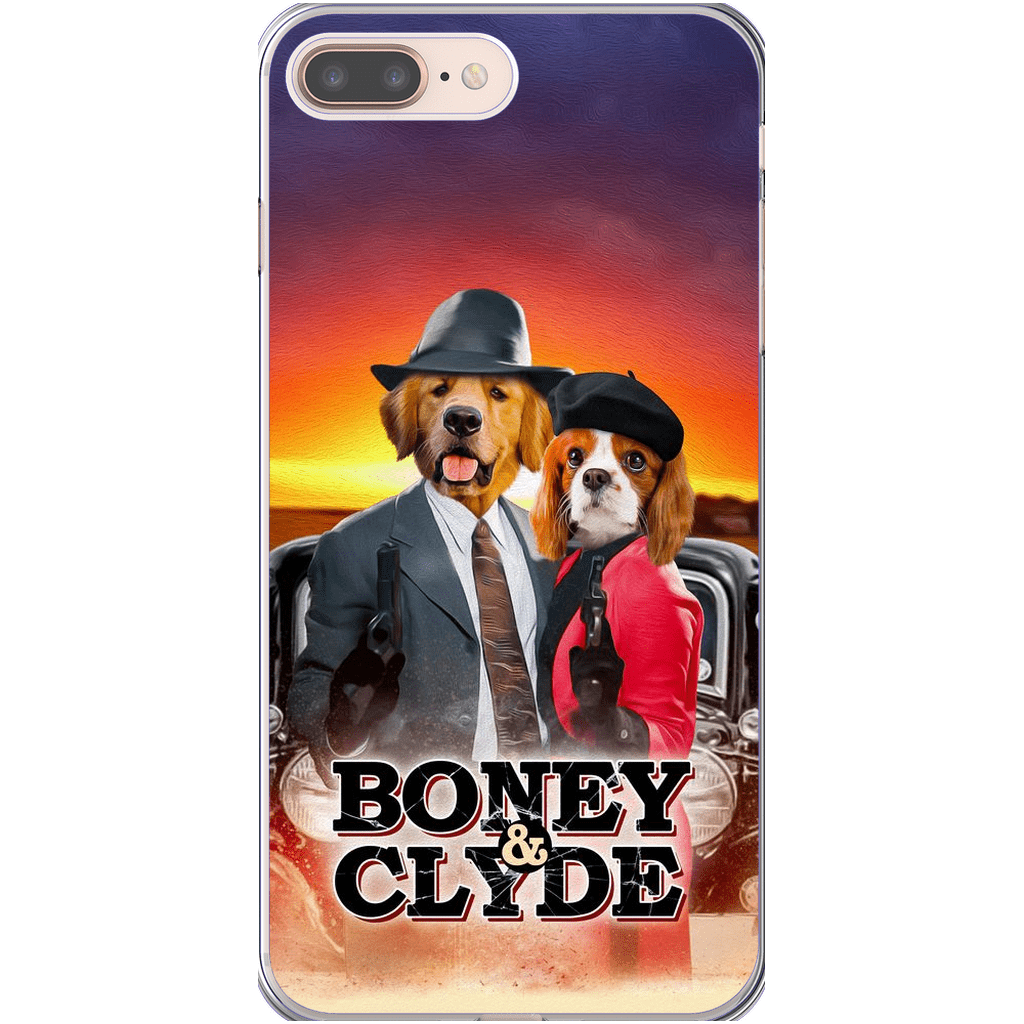 Funda personalizada para teléfono con 2 mascotas &#39;Boney and Clyde&#39;