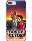 Funda personalizada para teléfono con 2 mascotas 'Boney and Clyde'