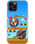 Funda de teléfono para mascotas personalizada con videojuego retro