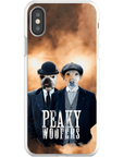 Funda personalizada para teléfono con 2 mascotas 'Peaky Woofers'