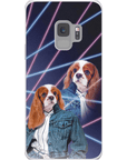 Funda personalizada para teléfono con mascota 'Lazer Portrait (femenino) de los años 80'