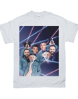 Camiseta personalizada '1980s Lazer Portrait 2 Pet &amp; Humans(Males)'