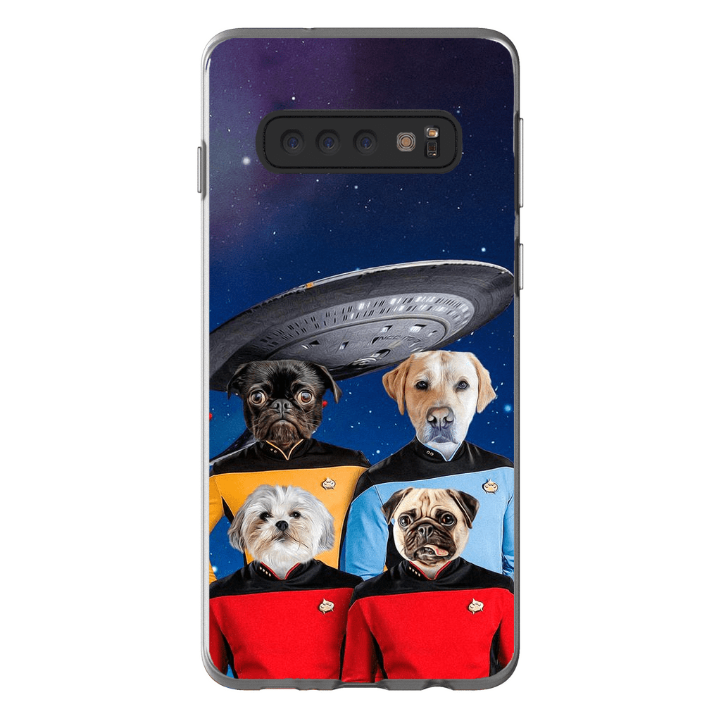 &#39;Doggo-Trek&#39; Funda personalizada para teléfono con 4 mascotas