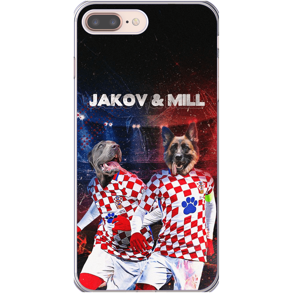 &#39;Croatia Doggos&#39; Funda personalizada para teléfono con 2 mascotas