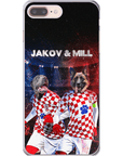 'Croatia Doggos' Funda personalizada para teléfono con 2 mascotas