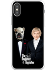 Funda personalizada para teléfono humano o mascota 'The Dogfather &amp; Dogmother'