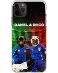 'Italy Doggos' Funda personalizada para teléfono con 2 mascotas