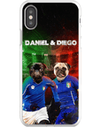 'Italy Doggos' Funda personalizada para teléfono con 2 mascotas