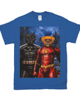 Camiseta personalizada para 2 mascotas 'Batdog &amp; Flash Doggo'