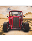 Manta personalizada para 2 mascotas 'The Hot Rod'