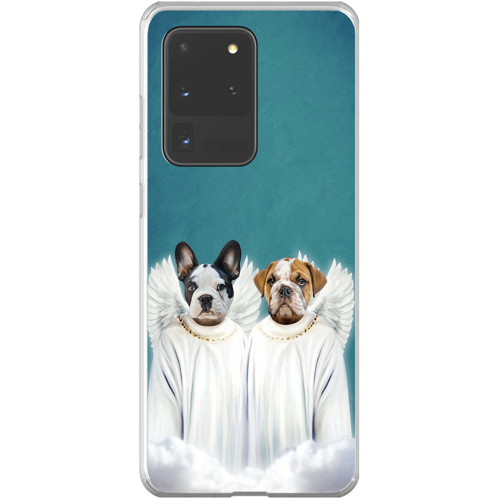 Funda para teléfono con mascotas personalizadas &#39;2 Ángeles&#39;