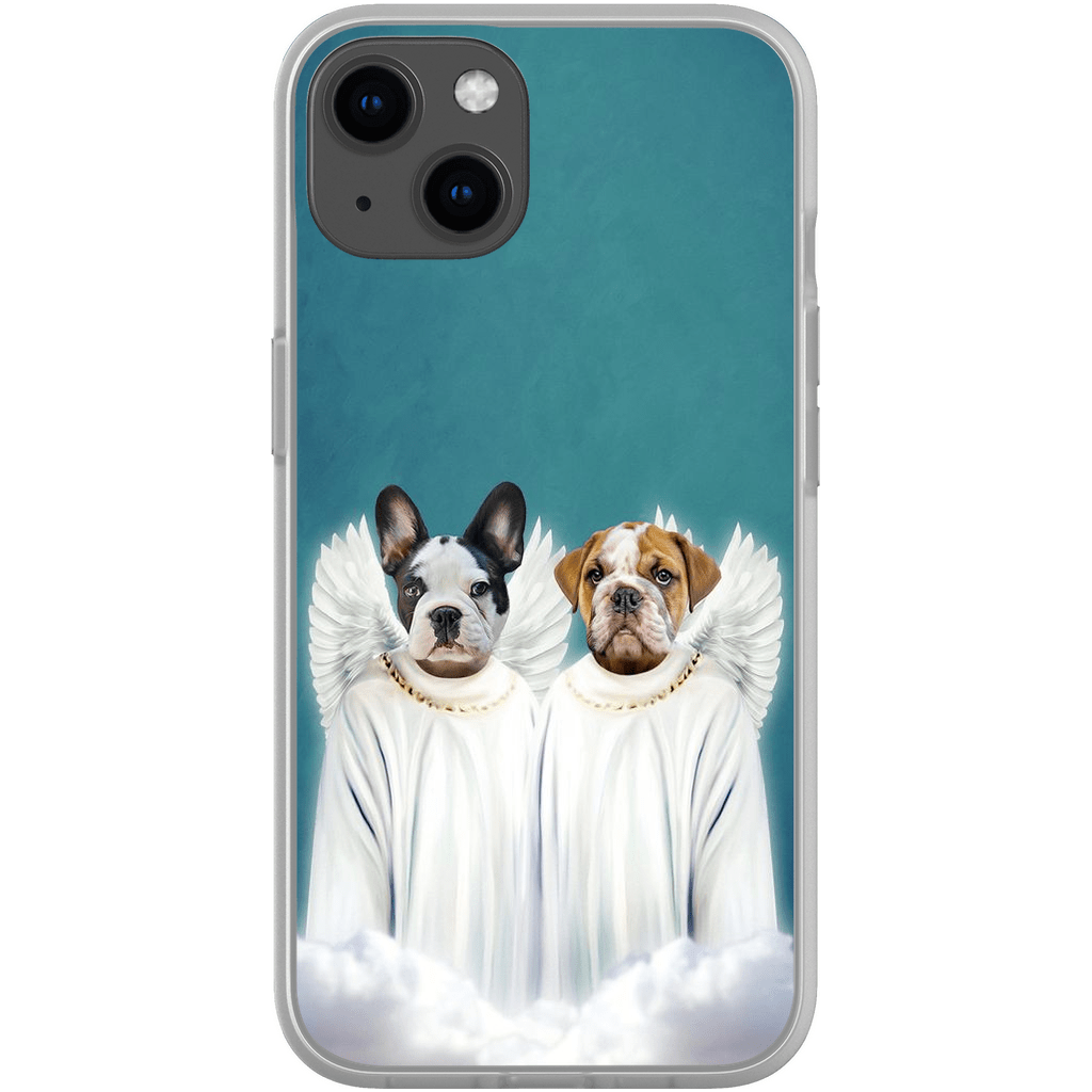 Funda para teléfono con mascotas personalizadas &#39;2 Ángeles&#39;