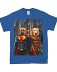 Camiseta personalizada para 2 mascotas 'Superdog &amp; Aquadog'