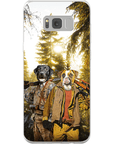 Funda personalizada para teléfono con 2 mascotas 'The Hunters'