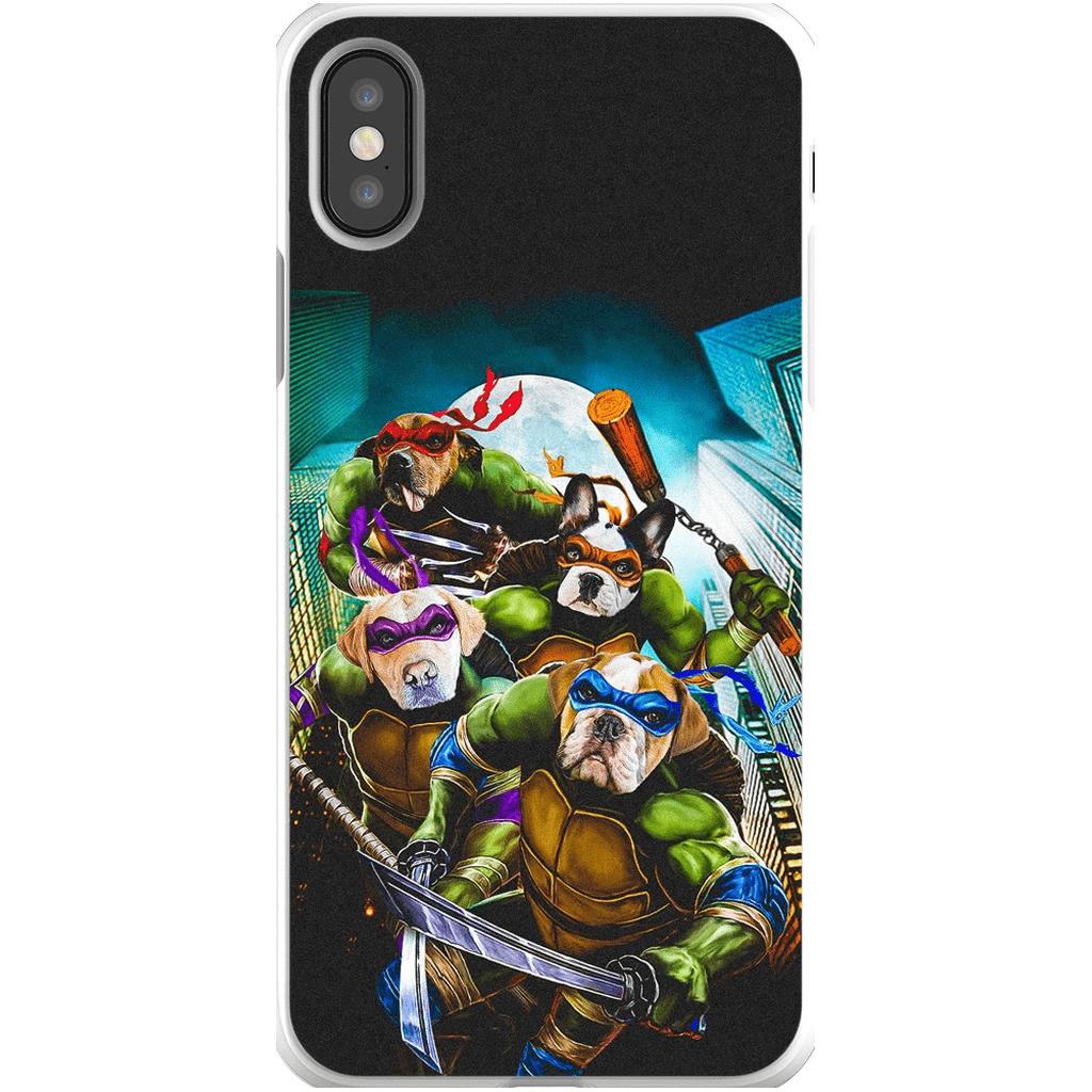 Funda personalizada para teléfono con 4 mascotas &#39;Teenage Mutant Ninja Doggos&#39;