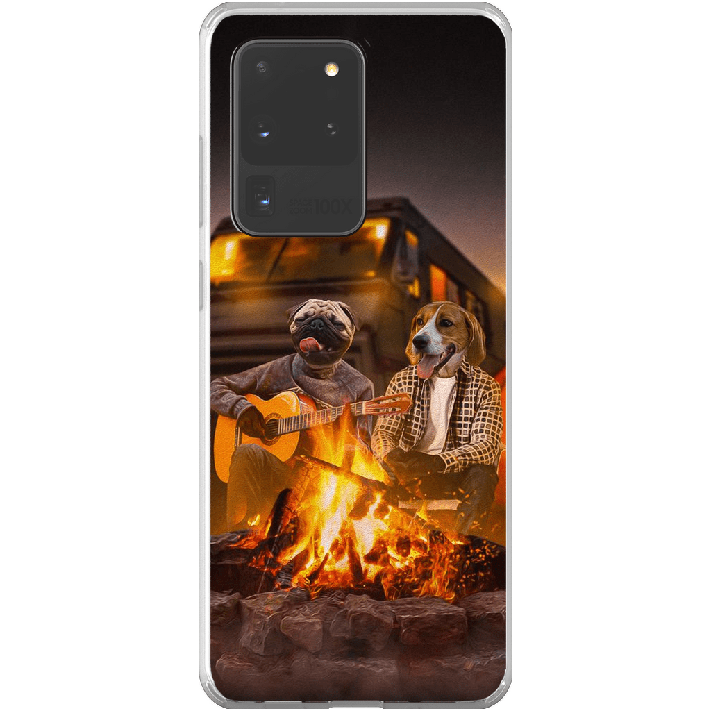 Funda personalizada para teléfono con 2 mascotas &#39;The Campers&#39;