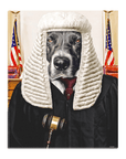 Lienzo personalizado para mascotas 'The Judge'