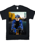 Camiseta personalizada para mascotas 'El ciclista masculino'