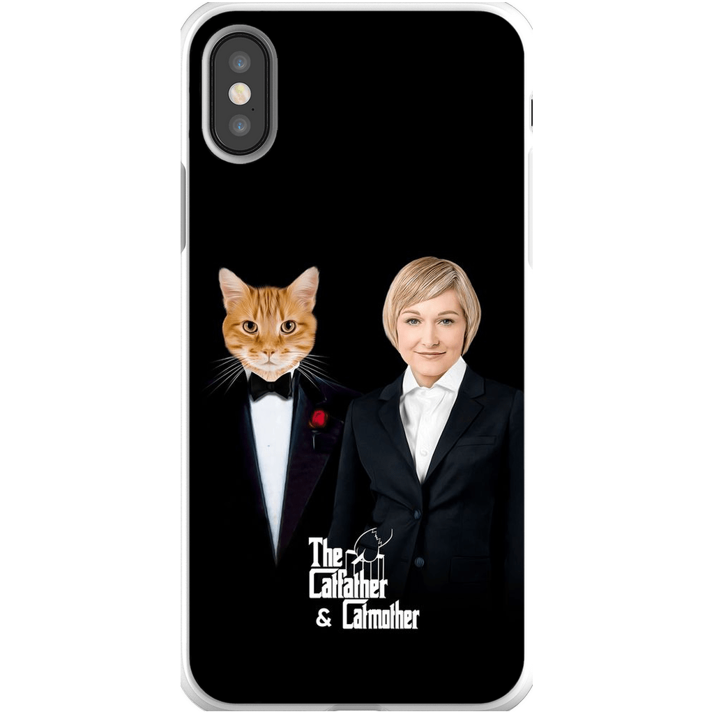 Funda para teléfono personalizada &#39;El padre gato y la madre gato&#39;