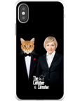 Funda para teléfono personalizada 'El padre gato y la madre gato'