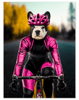 Póster Mascota personalizada 'La ciclista femenina'