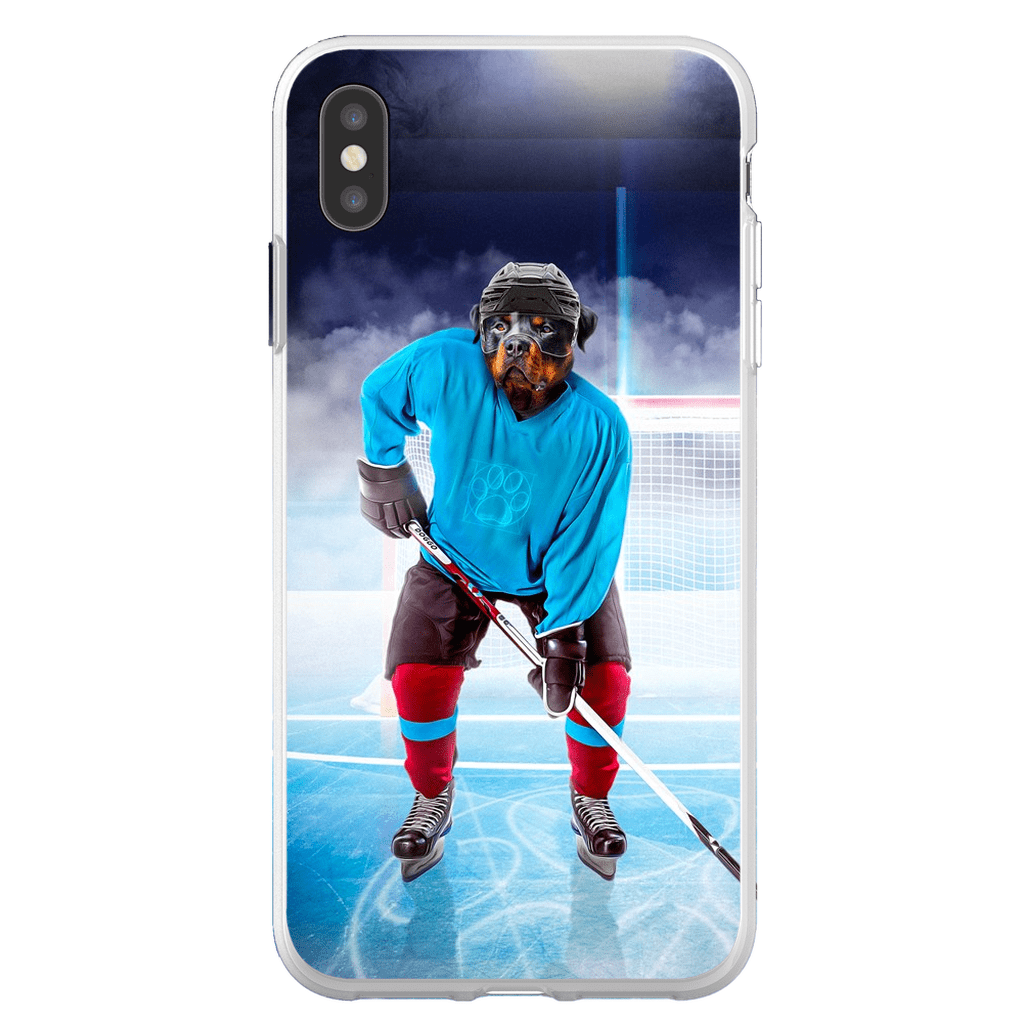 Funda para móvil personalizada &#39;El jugador de hockey&#39;