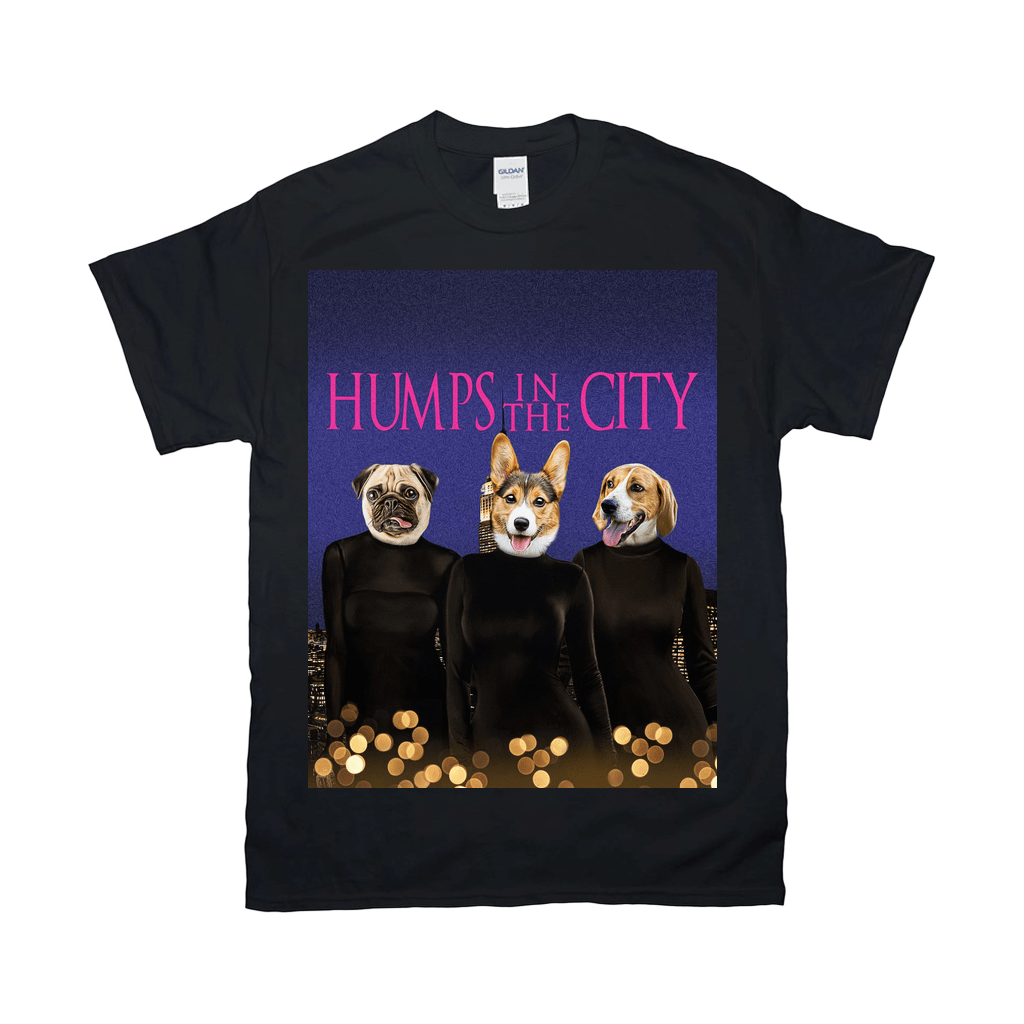 Camiseta personalizada con 3 mascotas &#39;Humps in the City&#39;