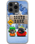 Funda personalizada para teléfono con 2 mascotas 'South Bark'