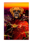 Lienzo personalizado para mascotas 'Flash Doggo'